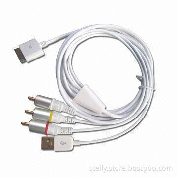 High-quality A/V Cable for iPhone/iPad/iPod 3.12 Version